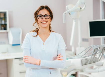 Portrait of an ambitious female dentist. Portrait of an ambitious female dentist.